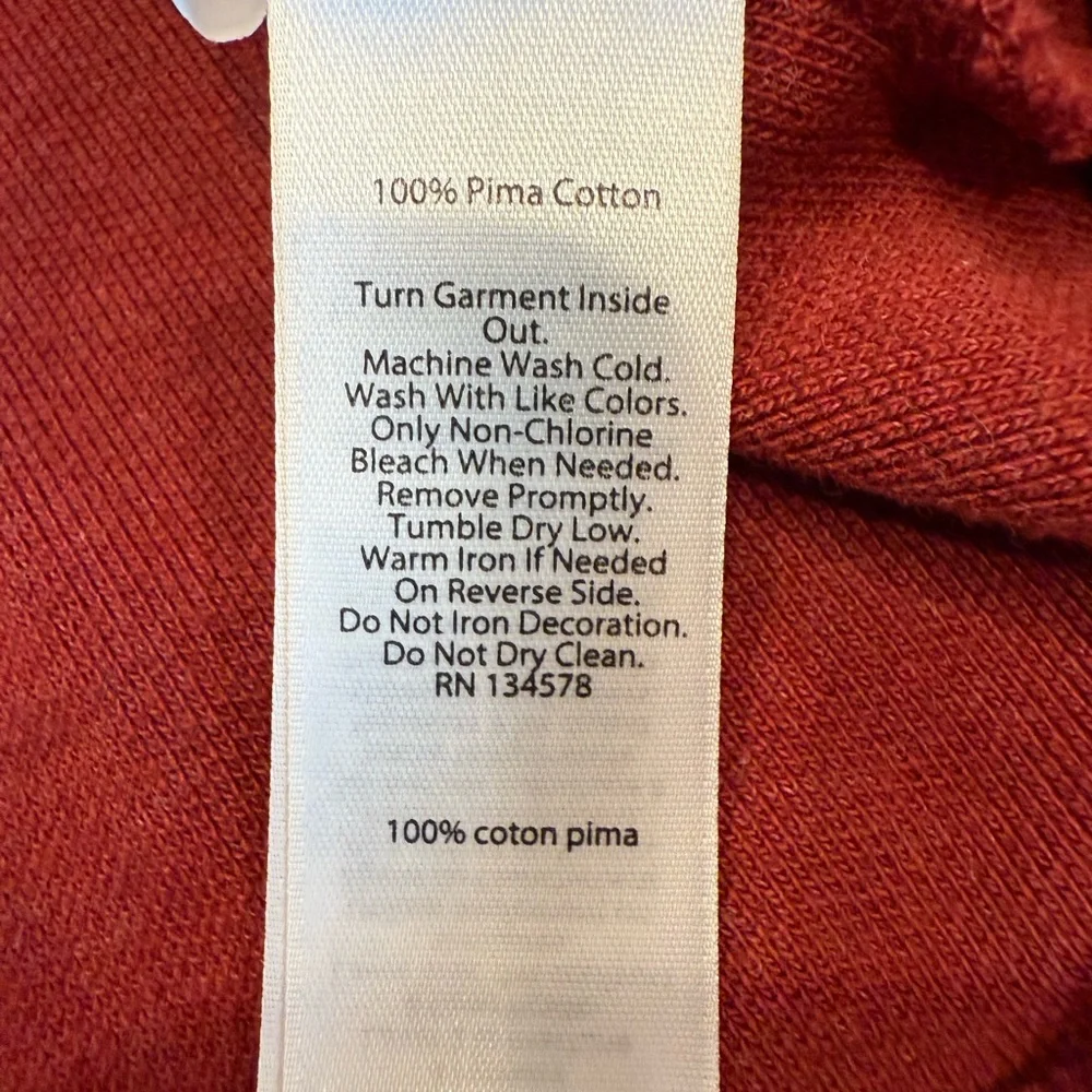 Vineyard Vines Boys Quarter Zip Pullover Size L 16 Red Pima Cotton